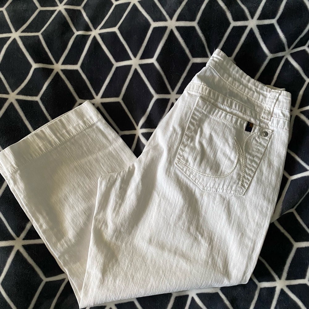 Jeanstar cropped white jeans